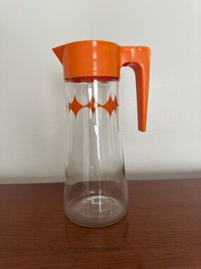 MCM Anchor Hooking Atomic Orange Juice Carafe Vintage Retro